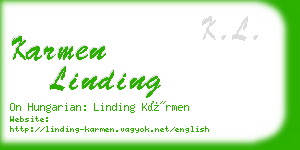 karmen linding business card